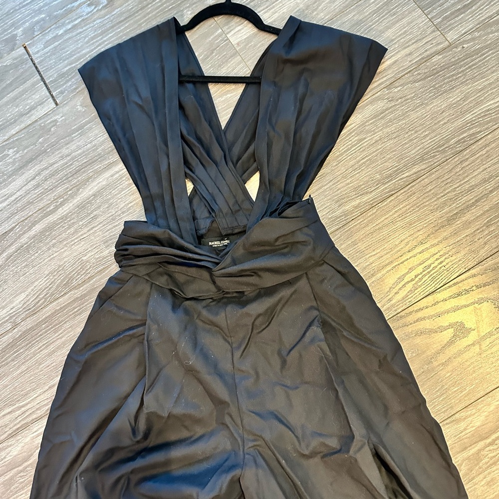 Rachel Comey Black Pleated Ballon Style Cinch Waist Tapered Hem Jumpsuit, Size 4 - Picture 9 of 11